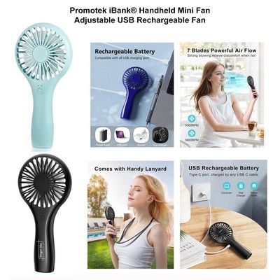 Promotek iBank® USB Rechargeable Handheld Fan