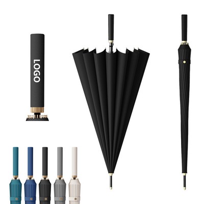 16 Bone Long Handle Automatic Umbrella