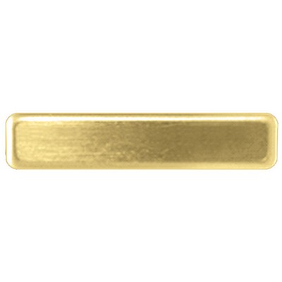 Satin Brass Name Badge with Fused Posts and Clutch Back (5/8" x 2 1/2")