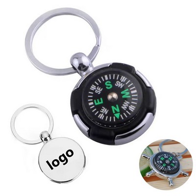 Compact Compass Keychain