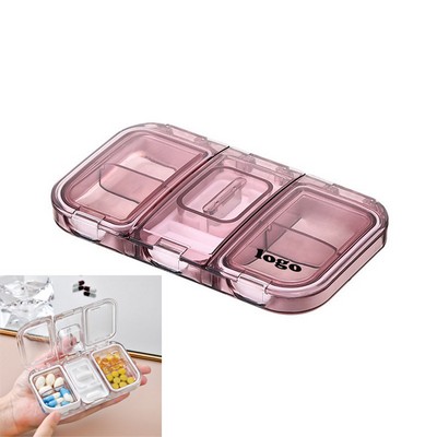 Pill Box W/ Medicine Cutting Device