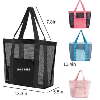 Beach Travel Zipper Tote Bag