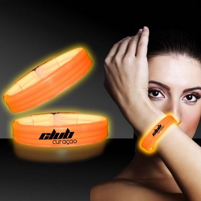 Orange Deluxe Triple Wide X-Large 9 Inch Glow Bracelet