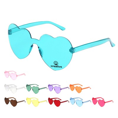 Heart Shape No Frame Sunglasses