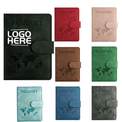 Anti-Magnetic PU Leather Passport Protector