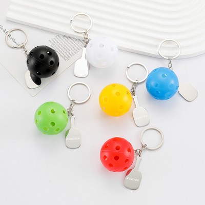 Portable Pickleball Paddle Keychain Luggage Tags