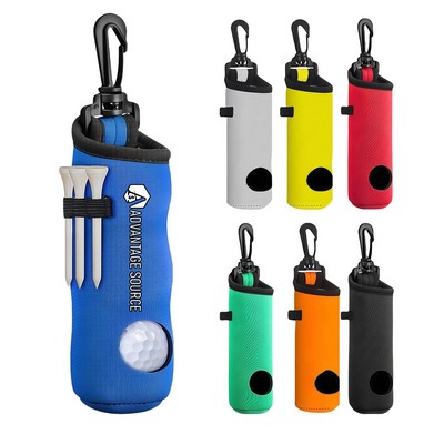 Neoprene Golf Ball Pouch With Clip Attachment
