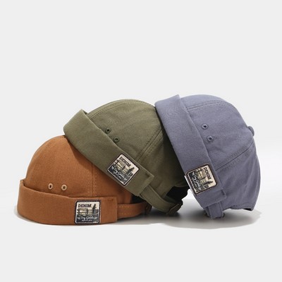 Adjustable Vintage Cotton Dockers Beanie Brimless Worker Cap