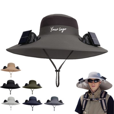 Solar/USB Outdoor Dual Fan Fisherman's Hat
