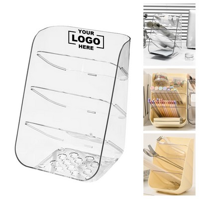 Multi Compartment Desktop Organizer Storage Rack