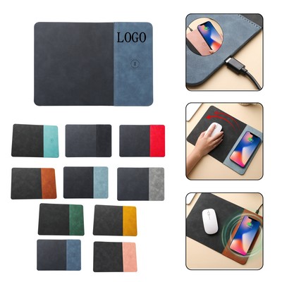12'' x 8.7'' Wireless Charging PU Desk Mat