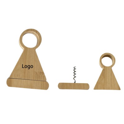 Bamboo Triangular Red Wine Opener
