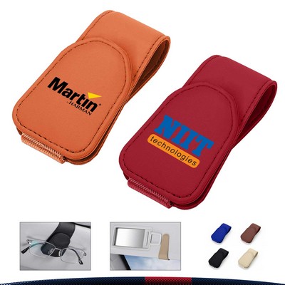 Jasa PU Leather Car Eyeglasses Clip