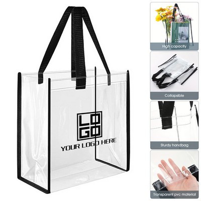 Clear PVC Stadium Tote Bag