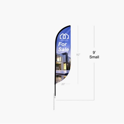 9ft Feather Convex Flag Single Sided