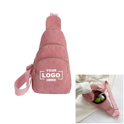 Corduroy Sling Bag Fanny Pack