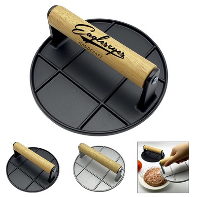 Aluminum Alloy Meat Press with Wooden Handle