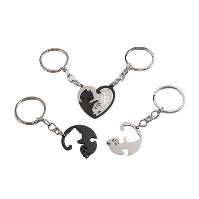 Cute Cat Couple Keychain(2 PCS)