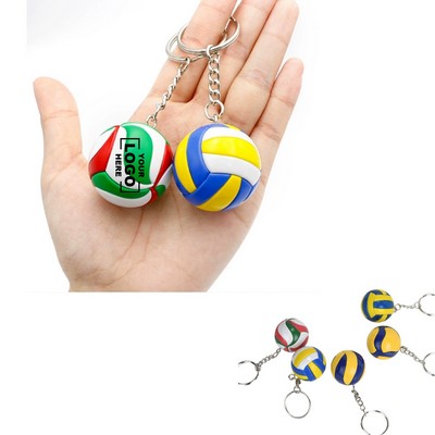 Sporty Volleyball Keychain