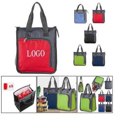 2.2 Gallon Oxford Lunch Cooler Bag w/ Front Pocket