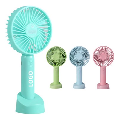 Mini Hand Held Fan with Base