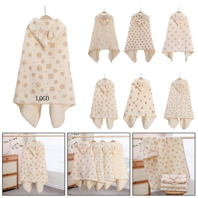 Four-Layer Hooded Baby Bathrobe