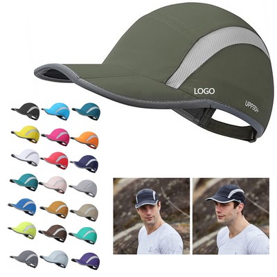 UV-Protective Foldable Outdoor Cap with Reflective Features