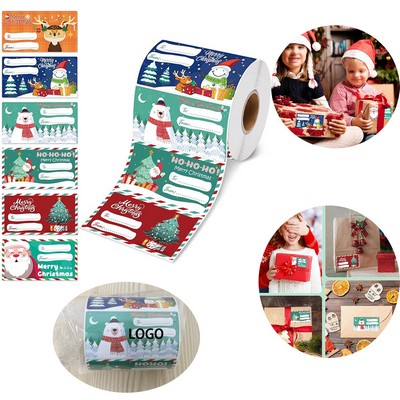 500pcs Christmas Decals Gift Tags