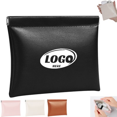 PU Leather Self-closing Storage Bag