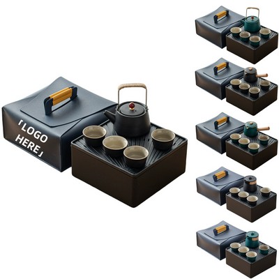 Ceramic Tea Set W/Portable Bag