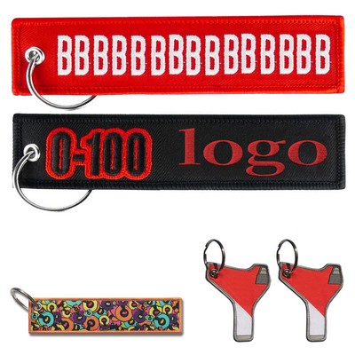 Double Sided Embroidery Keychain