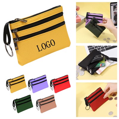 Compact Canvas Wallet for Cards & Coins