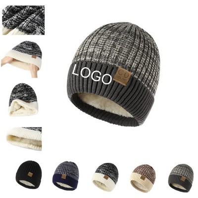 Double Layer Fleece Winter Beanie