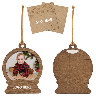 Photo Snowglobe Wood Ornament