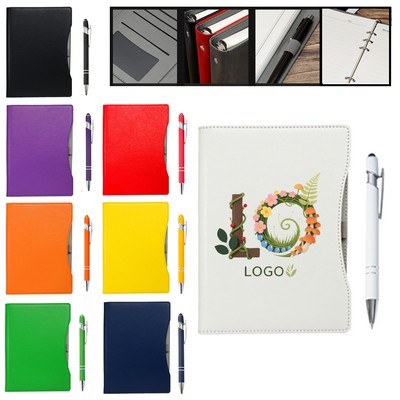 Business Notebook And Metal Pen Set 5.7" x 8.4"