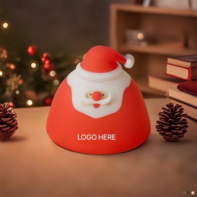 Santa Claus Silicone Night Light Custom Logo Tap Lamp Christmas Gift for Kids