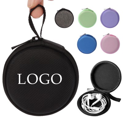 EVA Shockproof Round Earbuds Case