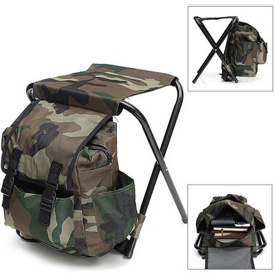 Camouflage Folding Outdoor Backpack Chair
