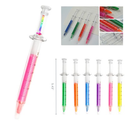 Syringe-Shaped Retractable Ballpoint Pen