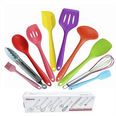 10 Pieces Silicone Kitchen Utensil Set