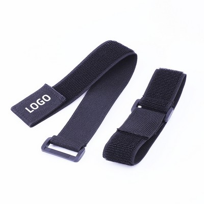 Adjustable Nylon Elastic Hook and Loop Strap – Stretchable Black Arm Band