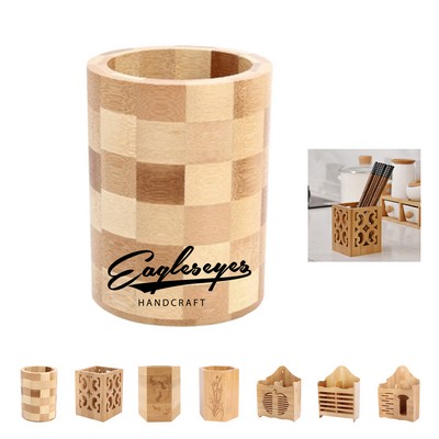 Cylinder Bamboo Stash Box