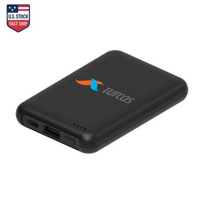 UL Certified Dual Port 5000mAh Power Bank Compact