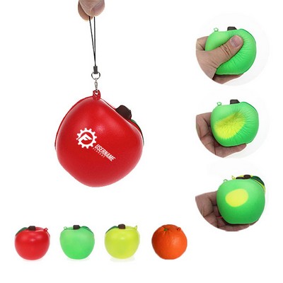 Color Changeable Christmas Eve Apple Stress Relief Ball Pendant