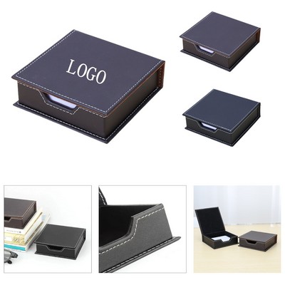 Leather Desk Note Storage Box
