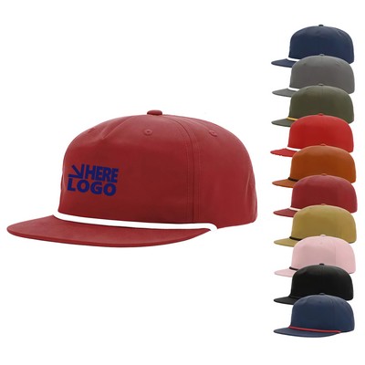 Embroidered blank rope flat forehead hat