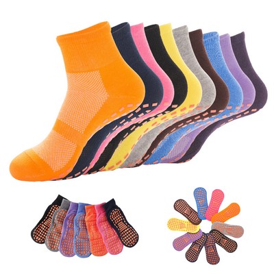 Cushioned Non-Slip Adult Yoga Pilates Grip Socks