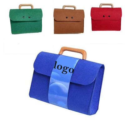 Eco-Friendly Wooden Tote with Felt
