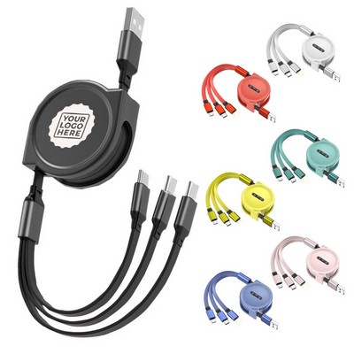 3-In-1 Retractable USB Charger Data Cable Gift
