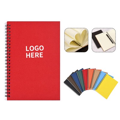 A5 Kraft-Covered Spiral Notebooks